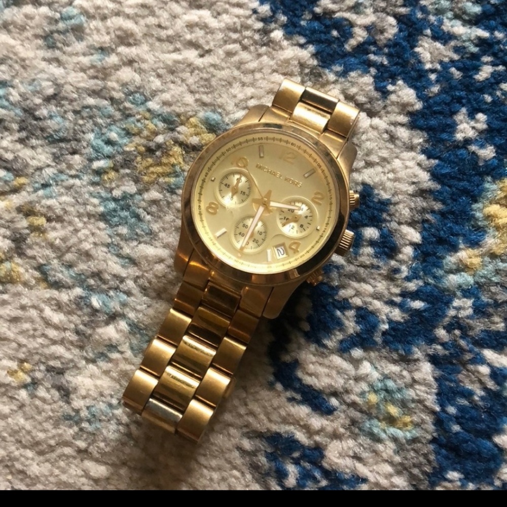 Gold Michael kors watch woman's